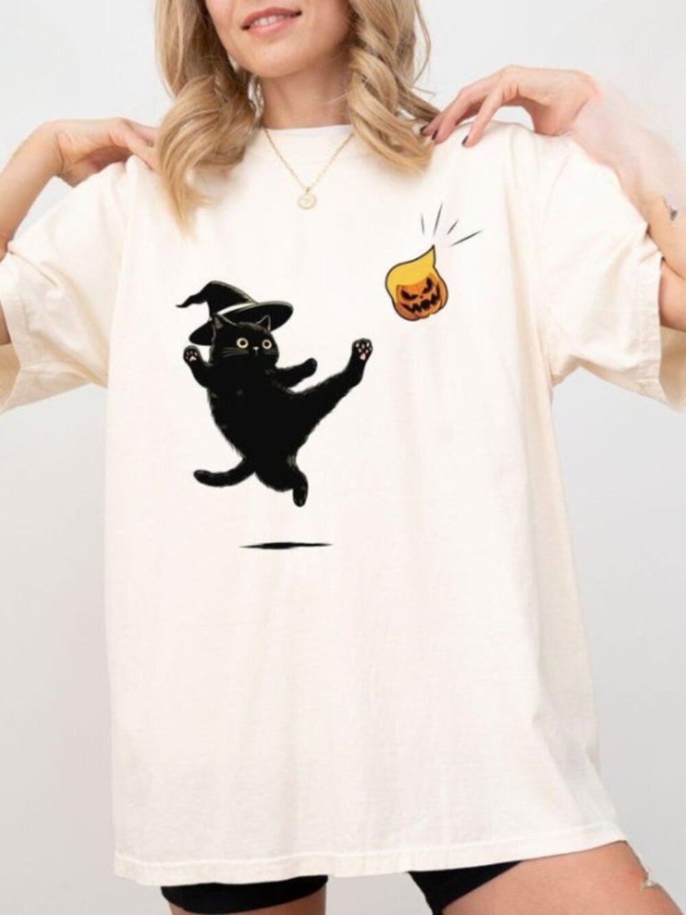 Paws Off Democracy Subtle Halloween Shirt, Funny Anti-Trump Black Cat Witch Tee